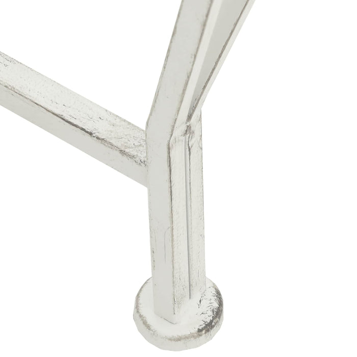 Bancă cu arbori 8-Număr de locuri Ø 160 x 89 cm Oțel Alb Antic WALTI