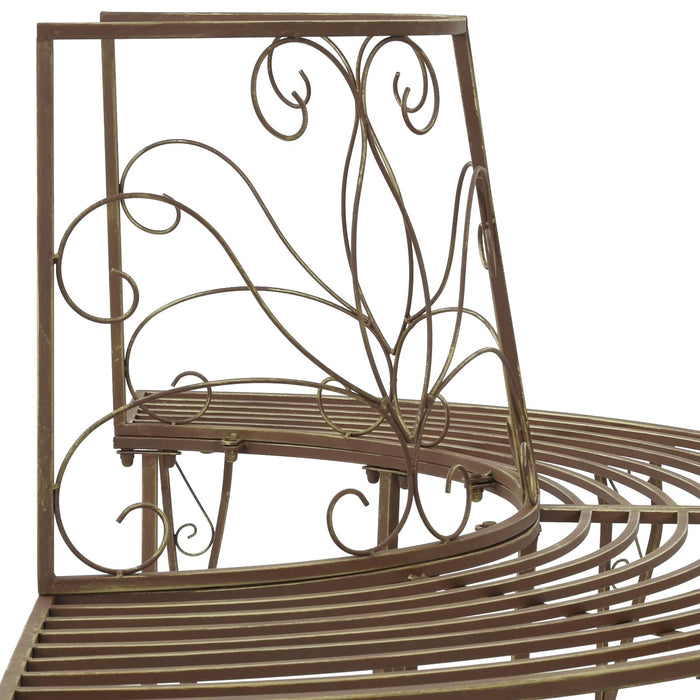 Bancă cu arbori 4-Număr de locuri 160 x 80 x 89 cm Oțel WALTI