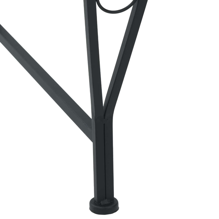 Bancă cu arbori 8-Număr de locuri Ø 160 x 89 cm Oțel Negru WALTI