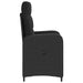 Scaun de grădină rabatabil Negru 57 x 63 x 94 cm poliratan - WALTI WALTI