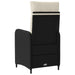 Scaun de grădină rabatabil Negru și Alb crem 57 x 63 x 94 cm - WALTI WALTI