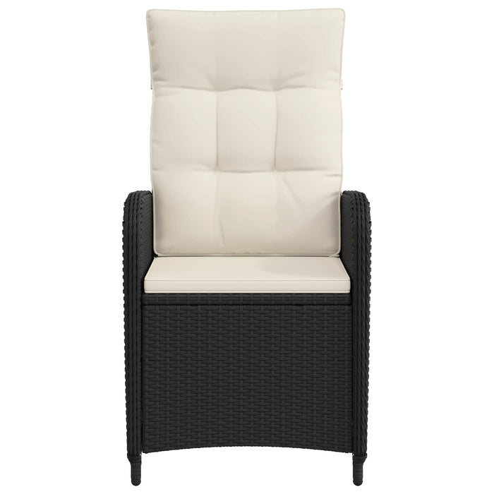 Scaun de grădină rabatabil Negru și Alb crem 57 x 63 x 94 cm - WALTI WALTI