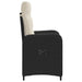 Scaun de grădină rabatabil Negru și Alb crem 57 x 63 x 94 cm - WALTI WALTI