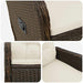 Scaun de grădină rabatabil Maro și Alb Crema 57 x 63 x 94 cm - WALTI WALTI