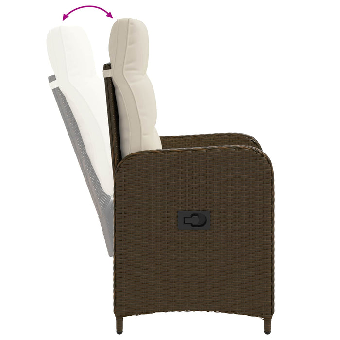 Scaun de grădină rabatabil Maro și Alb Crema 57 x 63 x 94 cm - WALTI WALTI