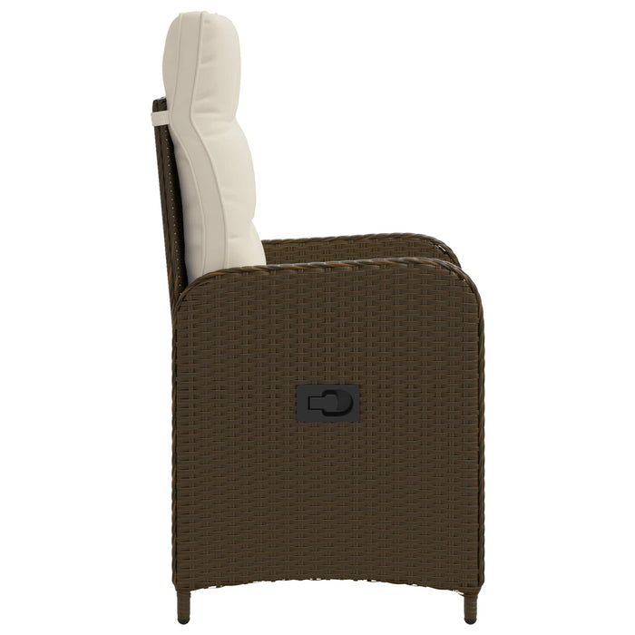 Scaun de grădină rabatabil Maro și Alb Crema 57 x 63 x 94 cm - WALTI WALTI