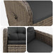 Scaun de grădină rabatabil Gri și gri închis 57 x 63 x 94 cm - WALTI WALTI