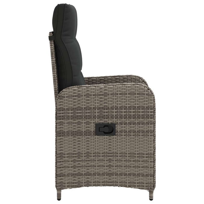 Scaun de grădină rabatabil Gri și gri închis 57 x 63 x 94 cm - WALTI WALTI