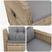 Scaun de grădină rabatabil Beige și gri deschis 57 x 63 x 94 cm - WALTI WALTI