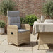 Scaun de grădină rabatabil Beige și gri deschis 57 x 63 x 94 cm - WALTI WALTI