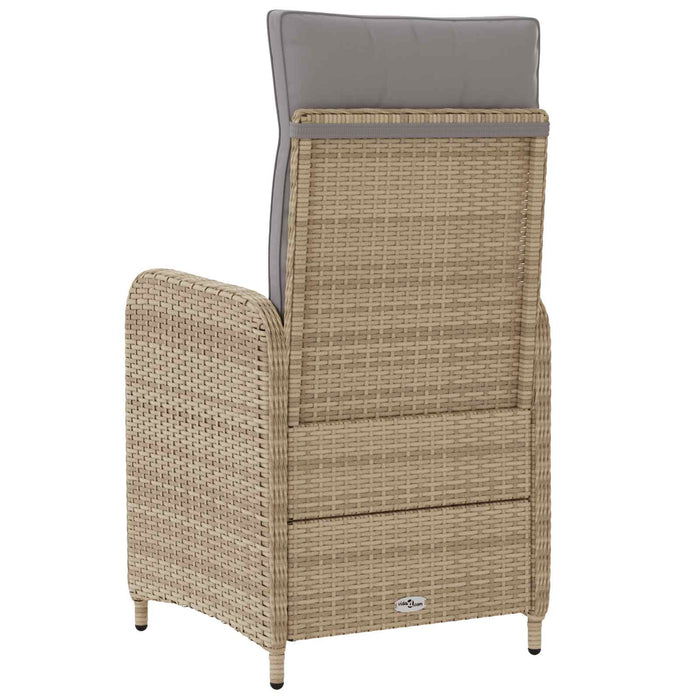 Scaun de grădină rabatabil Beige și gri deschis 57 x 63 x 94 cm - WALTI WALTI