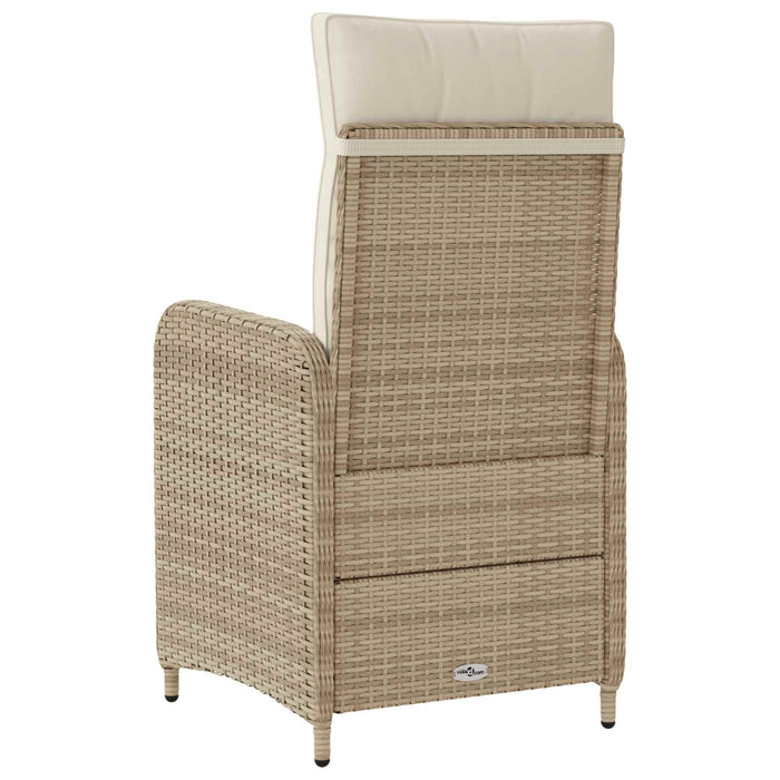 Scaun de grădină rabatabil Bej și alb crem 57 x 63 x 94 cm - WALTI WALTI