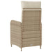 Scaun de grădină rabatabil Bej și alb crem 57 x 63 x 94 cm - WALTI WALTI