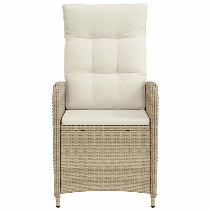 Scaun de grădină rabatabil Bej și alb crem 57 x 63 x 94 cm - WALTI WALTI