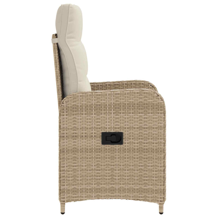 Scaun de grădină rabatabil Bej și alb crem 57 x 63 x 94 cm - WALTI WALTI