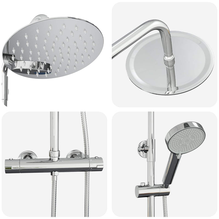 Set de sistem de duș termostatic Manual Crom 27 x 43,5 x 83 cm - WALTI WALTI