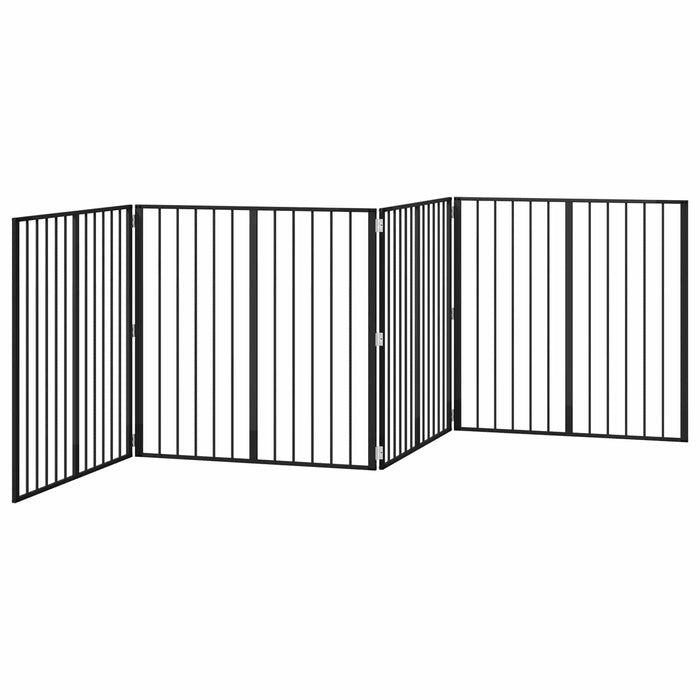Poartă pentru câini 4 pcs Negru 100 x 100 cm Oțel Galvanizat WALTI