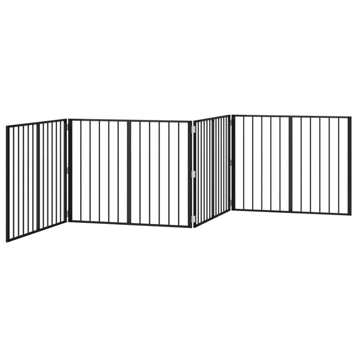 Poartă pentru câini 4 pcs Negru 100 x 80 cm Oțel Galvanizat WALTI