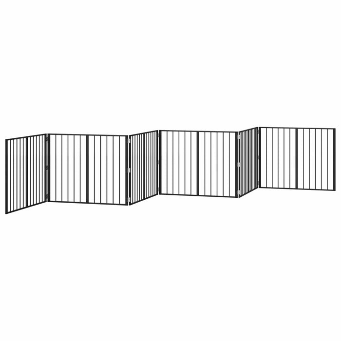 Poartă pentru câini 6 pcs Negru 100 x 80 cm Oțel Galvanizat WALTI