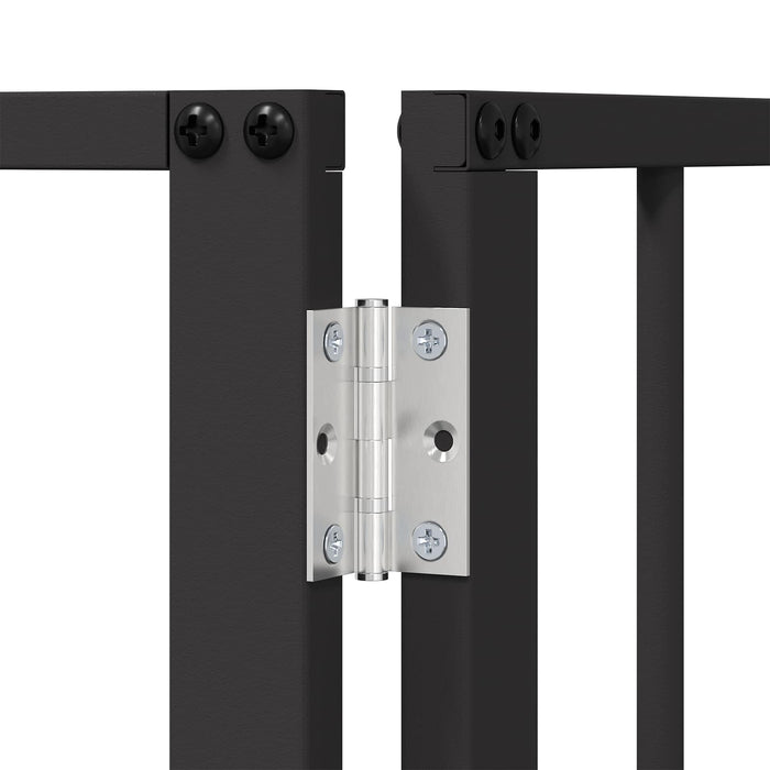 Poartă pentru câini 2 pcs Negru 100 x 60 cm Oțel Galvanizat WALTI