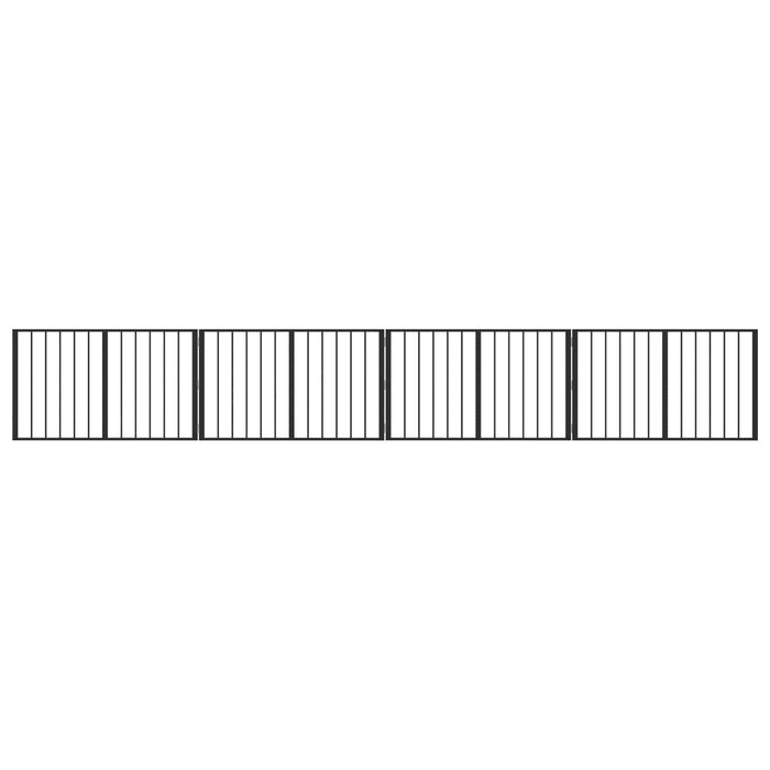 Poartă pentru câini 4 pcs Negru 100 x 60 cm Oțel Galvanizat WALTI