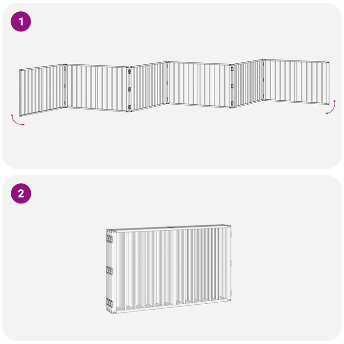Poartă pentru câini 6 pcs Negru 100 x 60 cm Oțel Galvanizat WALTI