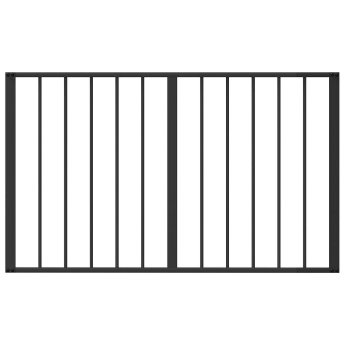 Poartă pentru câini 8 pcs Negru 100 x 60 cm Oțel Galvanizat WALTI