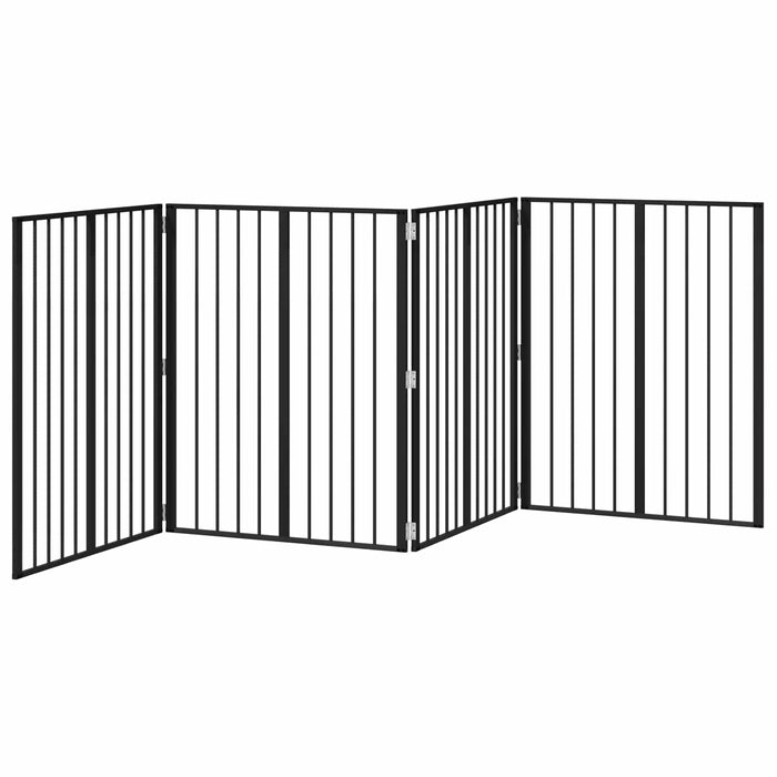Poartă pentru câini 4 pcs Negru 80 x 100 cm Oțel Galvanizat WALTI