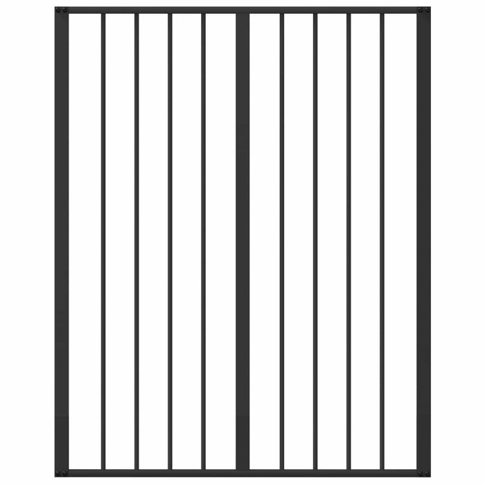 Poartă pentru câini 8 pcs Negru 80 x 100 cm Oțel Galvanizat WALTI