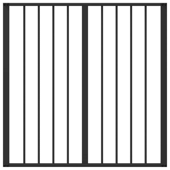 Poartă pentru câini 4 pcs Negru 80 x 80 cm Oțel Galvanizat WALTI
