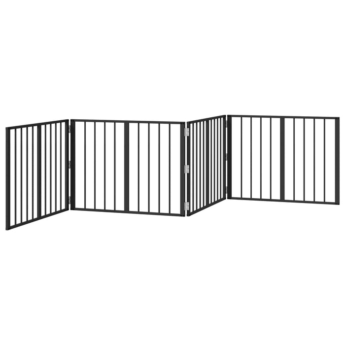 Poartă pentru câini 4 pcs Negru 80 x 60 cm Oțel Galvanizat WALTI
