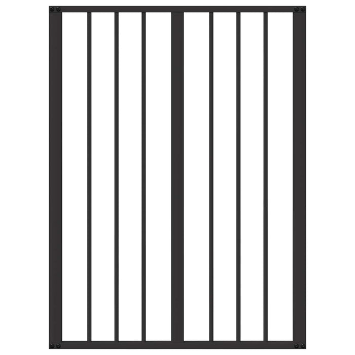 Poartă pentru câini 6 pcs Negru 60 x 80 cm Oțel Galvanizat WALTI