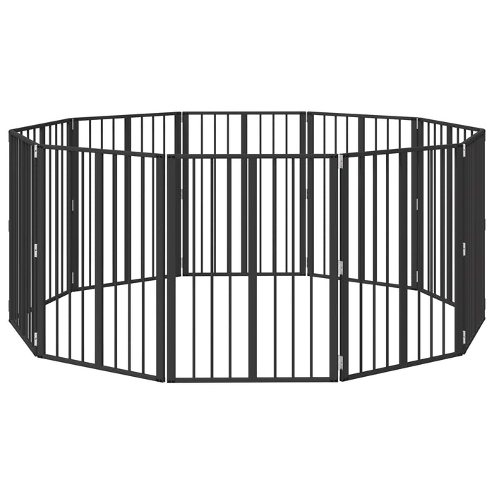 Poartă pentru câini 10 pcs Negru 60 x 80 cm Oțel Galvanizat WALTI