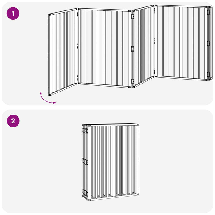 Poartă pentru câini 10 pcs Negru 60 x 80 cm Oțel Galvanizat WALTI