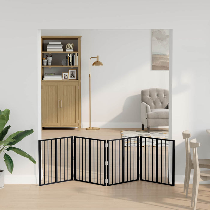 Poartă pentru câini 4 pcs Negru 60 x 60 cm Oțel Galvanizat WALTI