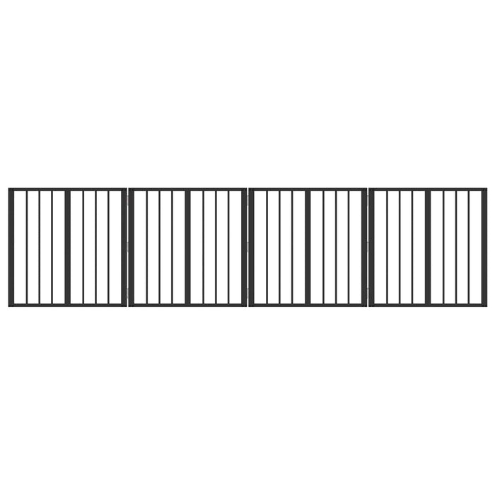 Poartă pentru câini 4 pcs Negru 60 x 60 cm Oțel Galvanizat WALTI