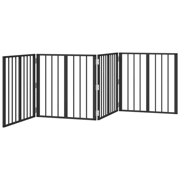 Poartă pentru câini 4 pcs Negru 60 x 60 cm Oțel Galvanizat WALTI