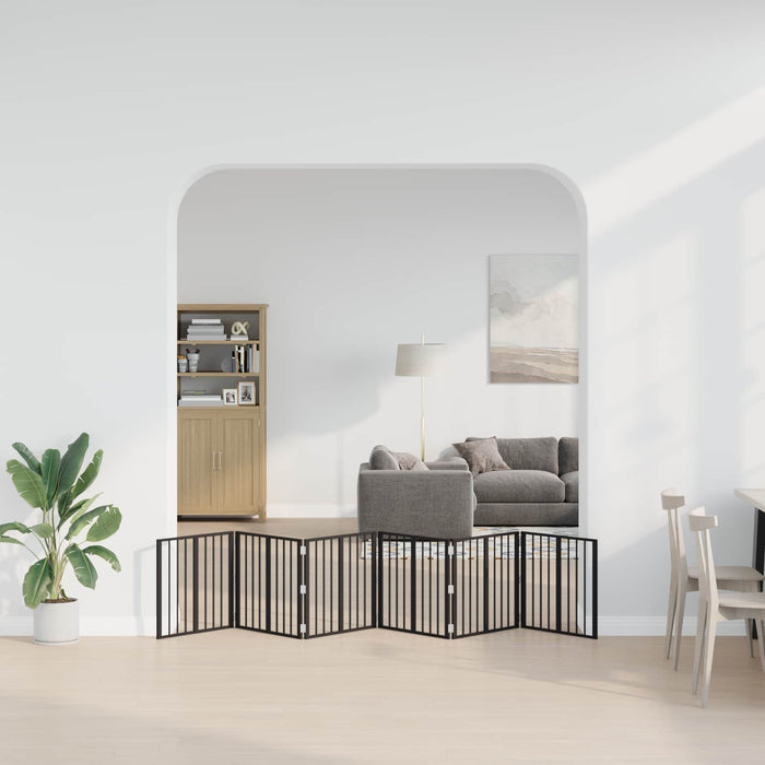 Poartă pentru câini 6 pcs Negru 60 x 60 cm Oțel Galvanizat WALTI