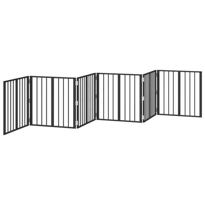 Poartă pentru câini 6 pcs Negru 60 x 60 cm Oțel Galvanizat WALTI