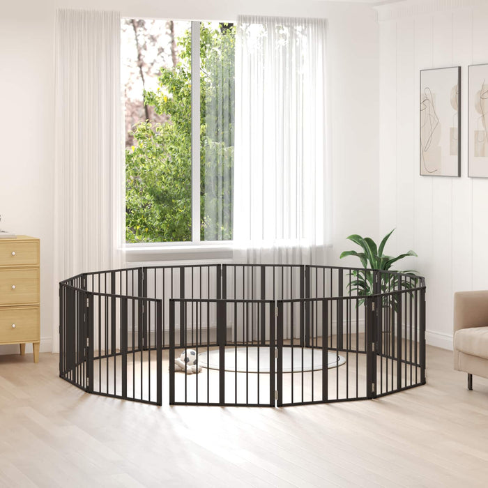 Poartă pentru câini 12 pcs Negru 60 x 60 cm Oțel Galvanizat WALTI