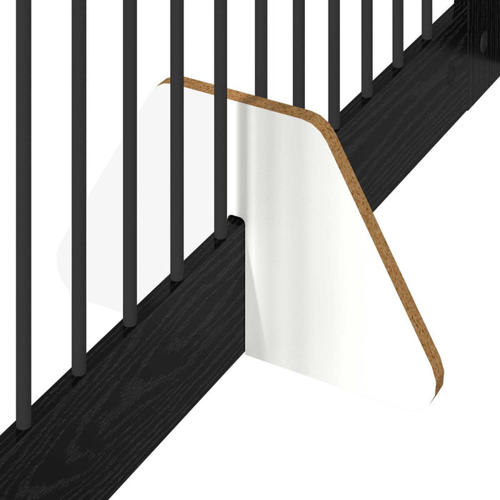 Poartă pentru câini cu suporturi 2 pcs Stejar Negru WALTI