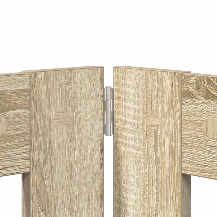 Poartă pentru câini cu suporturi 4 pcs Stejar Sonoma WALTI