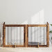 Poartă pentru câini cu suporturi 4 pcs Lemn vechi 100 x 100 cm - WALTI WALTI