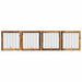 Poartă pentru câini cu suporturi 4 pcs Lemn vechi 100 x 100 cm - WALTI WALTI