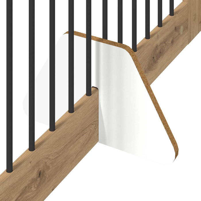 Poartă pentru câini cu suporturi 4 pcs Stejar Artizanal WALTI