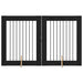 Poartă pentru câini cu suporturi 2 pcs Stejar Negru 80 x 100 cm - WALTI WALTI