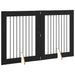 Poartă pentru câini cu suporturi 2 pcs Stejar Negru 80 x 100 cm - WALTI WALTI