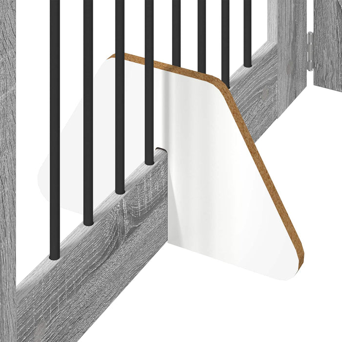 Poartă pentru câini cu suporturi 2 pcs Sonoma gri 80 x 100 cm WALTI