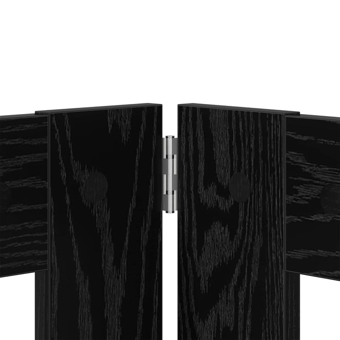 Poartă pentru câini cu suporturi 4 pcs Stejar Negru 80 x 100 cm WALTI