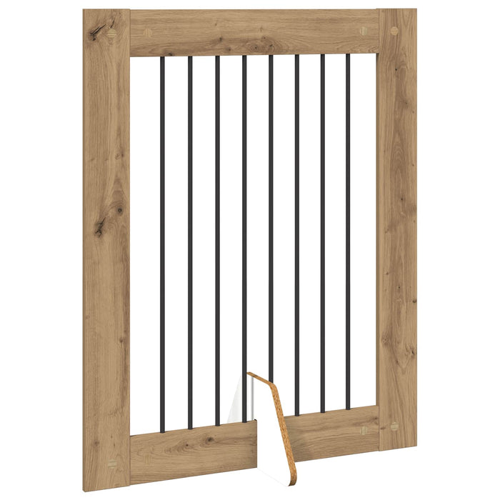 Poartă pentru câini cu suporturi 4 pcs Stejar Artizanal WALTI